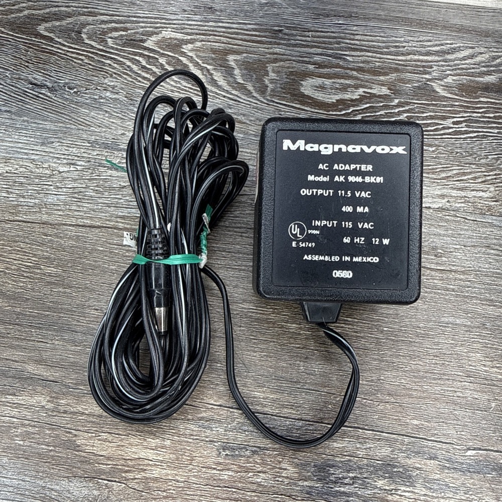 Vintage Magnavox Odyssey² AC Power Adapter AK9046-BK01 Tested Working OEM
